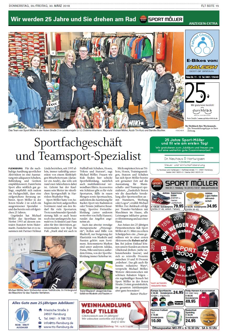 25 Jahre Sport Möller Flensburg